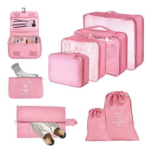 Travel Suitcase Organizer Set 9-teilige Packwürfel, Multifunktionale Wasserdichte Packwürfel Unisex Multicolor ONE SIZE