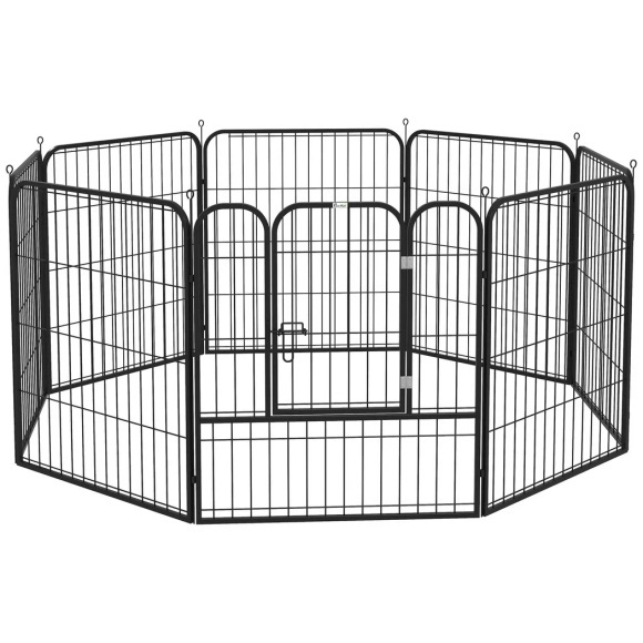 PawHut - Welpenauslauf, One Size, Schwarz