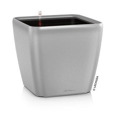Lechuza - 4er-Set Blumenkästen mit Integriertem Bewässerungssystem Quadro Premium 28 LS - Silber