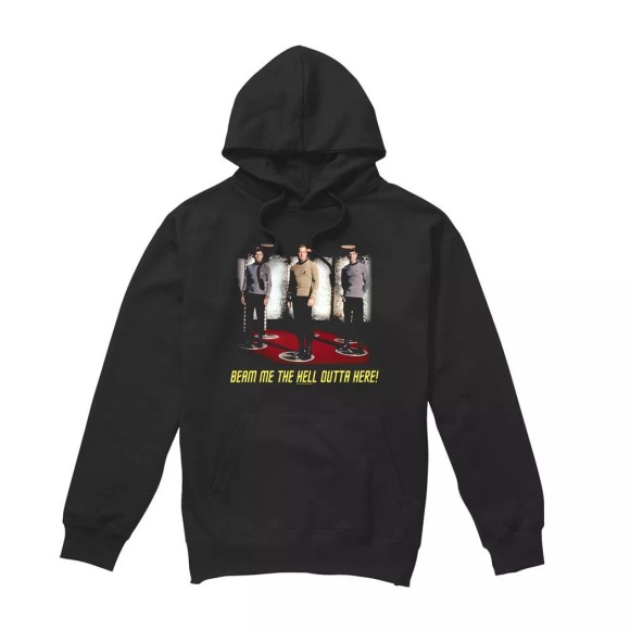 Star Trek - Beam Me Out Kapuzenpullover, für Damen, Schwarz, Größe M
