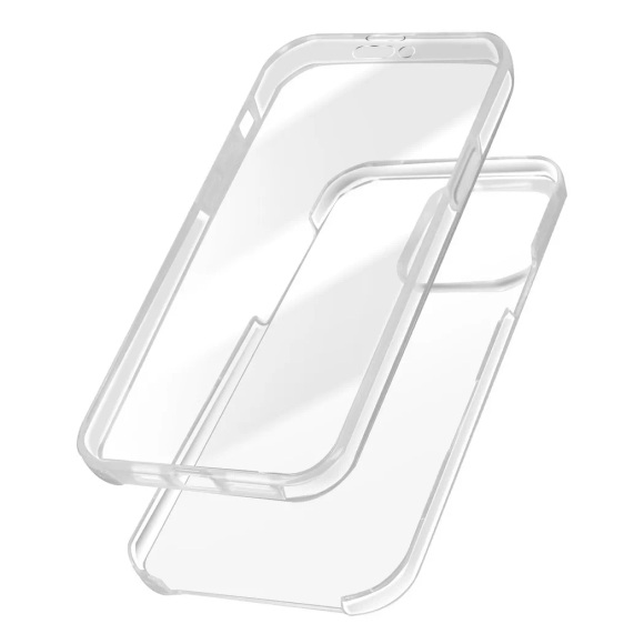 Avizar - 360° Hülle iPhone 15 Pro Transparent, Transparent
