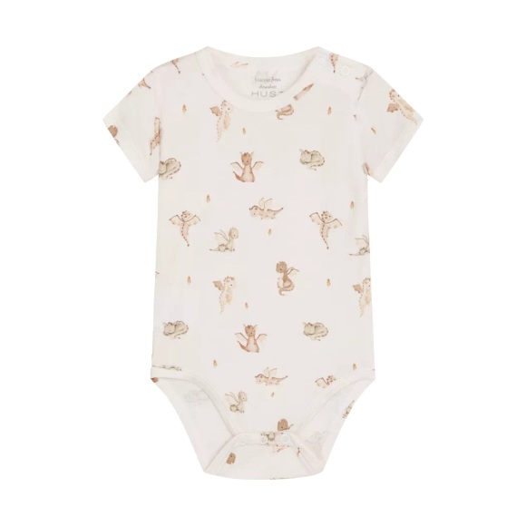 Hust and Claire - Bambus Body kurzarm Buller, 74, Multicolor