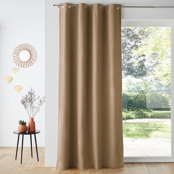 Blickdichter Vorhang Taïma Unisex Braun 145x220 cm