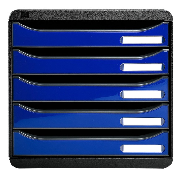 EXACOMPTA Schubladenbox 3097203D BIG-BOX Plus 5, Eco, blau