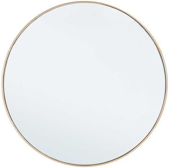 Spiegel Nucleos rund mit Rahmen Gold 60x60