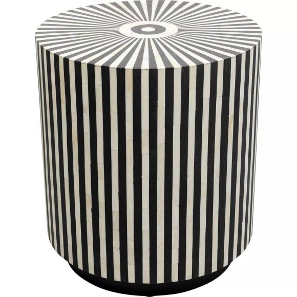 KARE Design - Beistelltisch Electra rund 40, One Size, Schwarz