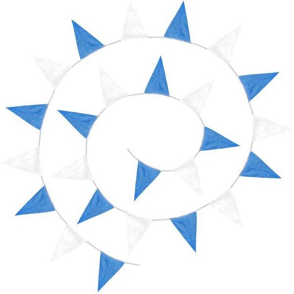 Wimpelkette -weiss Unisex Blau 100cm
