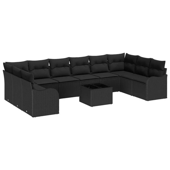 VidaXL - Garten-sofa poly-rattan, One Size, Schwarz