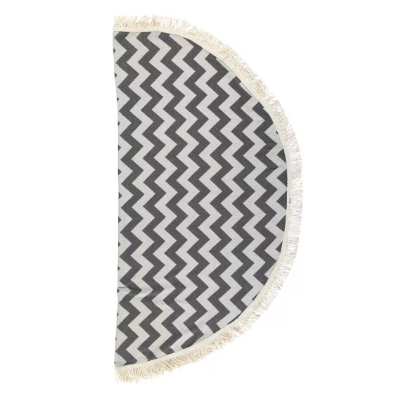 L'Anse - Badetuch Zig Zag, One Size, Schwarz