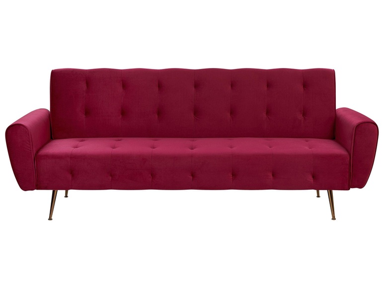 Schlafcouch aus Samtstoff Retro SELNES Schlafcouch aus Samtstoff Retro SELNES