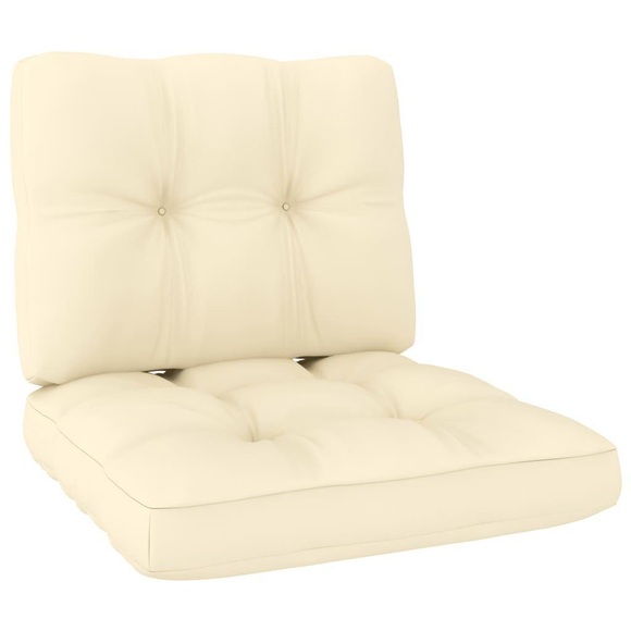 vidaXL Palettensofa-Kissen 2 Stk. Cremeweiß