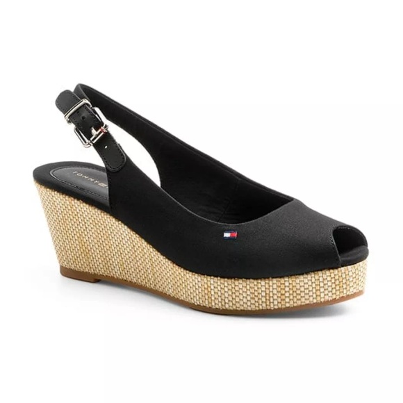 Tommy Hilfiger Iconic Elba Sling zurück Keil FW0FW04788BDS universal Frauen Schuhe schwarz 3.5 UK / 5.5 US / 36 EUR / 22.5 cm