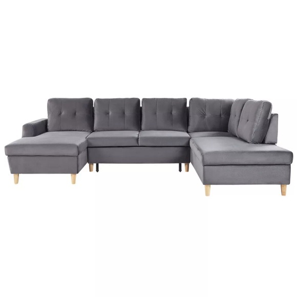 Schlafcouch aus Samtstoff Modern LERUM Schlafcouch aus Samtstoff Modern LERUM