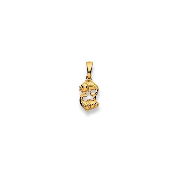 Anhänger Sternzeichen Fische Gelbgold 750, 19x8mm Damen Gelbgold ONE SIZE
