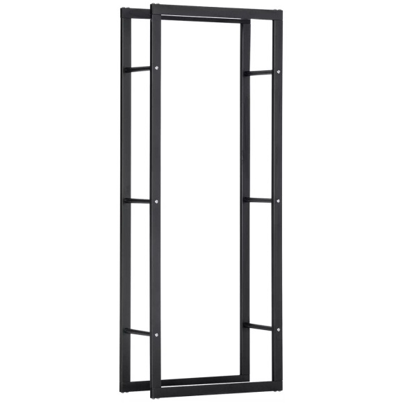 HOMCOM - Kaminholzständer, One Size, Schwarz