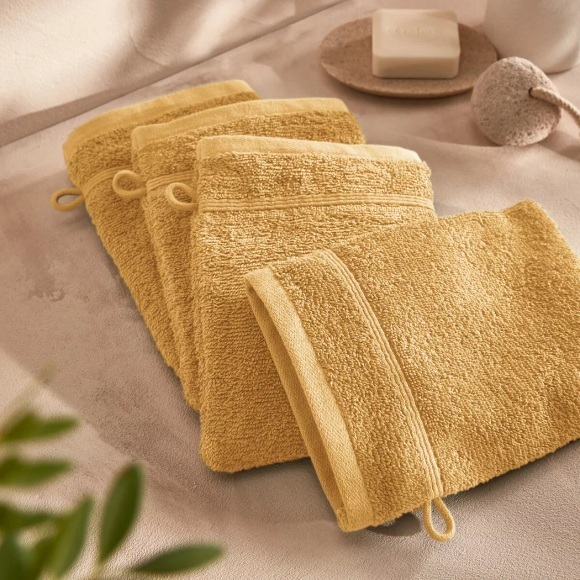 4er-Pack Waschhandschuhe, 600 g/m²