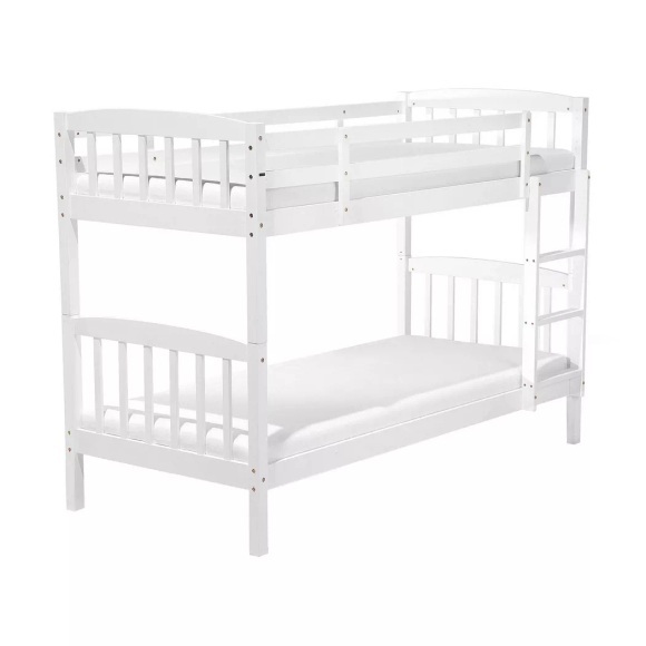 Beliani Hochbett Weiss 90 x 200 cm REVIN