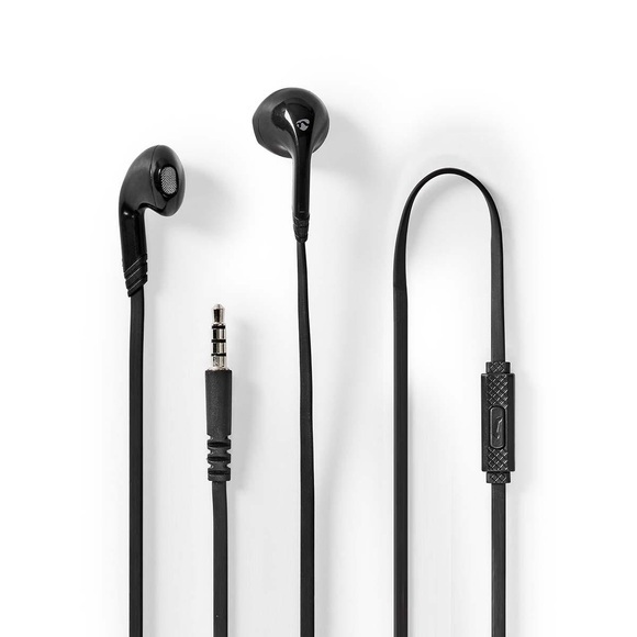 Kabel -kopfhörer | 3,5 Mm | Kabellänge: 1,20 M | Invided Mikrofon | Volumensteuerung | Schwarz Unisex 17.5MM