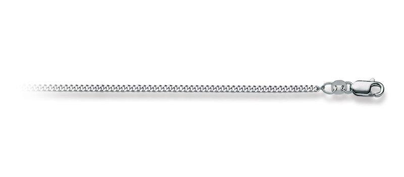 Collier Panzer Weissgold 750, 2mm, 55cm Unisex Silber 55 CM