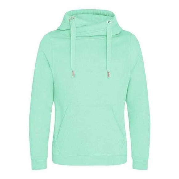Cross Neck Kapuzenpullover Unisex Mint XL