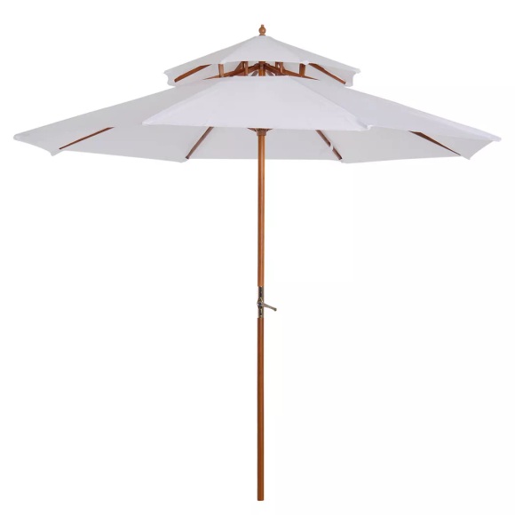 Outsunny - Sonnenschirm, One Size, Creme