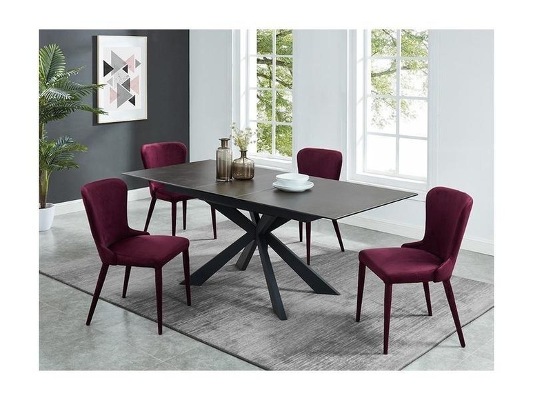 Esstisch ALBINA Ausziehbar Keramik Glas Esstisch ALBINA Ausziehbar Keramik Glas