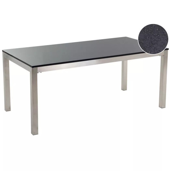 Gartentisch Granit schwarz poliert 180 x