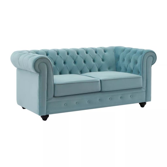 Sofa 2-Sitzer - Samt - Pastell - CHESTERFIELD Sofa 2-Sitzer - Samt - Pastell - CHESTERFIELD