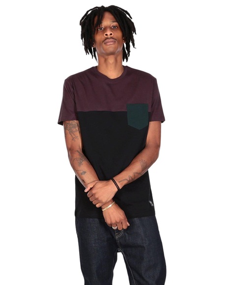 Block Pocket Tee 2 Nightforest - T-shirt Herren Unisex Schwarz XL