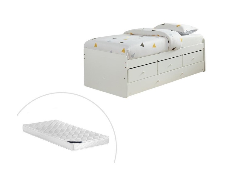 Ausziehbett TITOUAN 3 Schubladen + Matratzen Ausziehbett TITOUAN 3 Schubladen + Matratzen