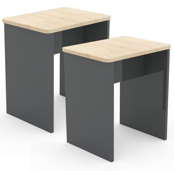 2er Set Holz Sitzhocker Würfel Fußablage Beistelltisch Esal 2er Set Holz Sitzhocker Würfel Fußablage Beistelltisch Esal