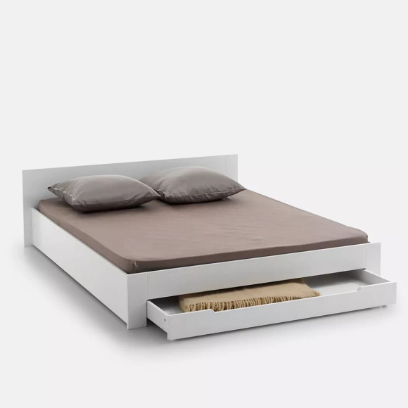 Doppelbett Crawley mit Lattenrost und Schublade Doppelbett Crawley mit Lattenrost und Schublade