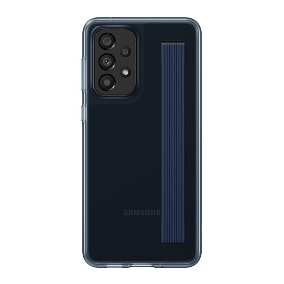 Samsung - Galaxy A33 5G Hybrid Hardcase Slim Strap Cover Hülle + 2 Riemen (EF-XA336CBEGWW) - Grau / Transparent