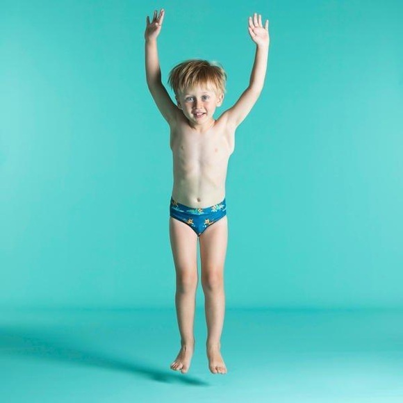 Badehose Slip Baby/kinder Bedruckt Tiger Blau Jungen Blau 18M