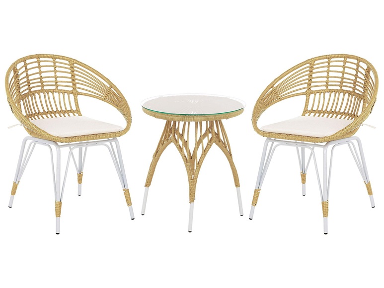 Bistro Set aus PE Rattan Modern PELLARO Bistro Set aus PE Rattan Modern PELLARO