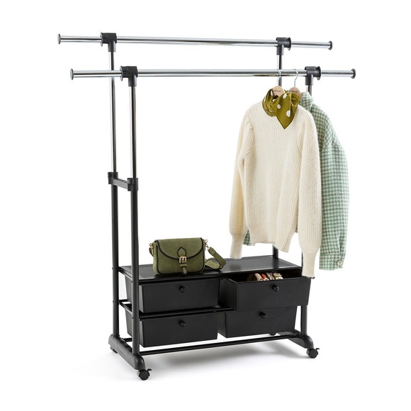Kleiderständer Parki Mit Rollen Unisex Schwarz ONE SIZE