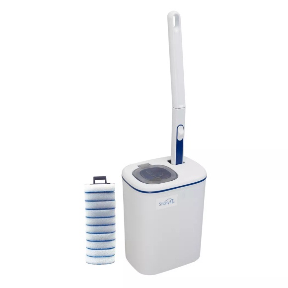 Starlyf - HYGIENIC TOILET CLEANER - WC-Reinigungsbürste mit Einwegschwämmen, One Size, Weiss