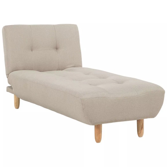 Beliani Chaiselongue beige verstellbar ALSTEN