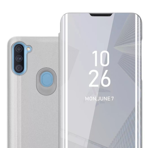 Hülle für Samsung Galaxy A11 M11 Spiegel Standfunktion 360 Grad Schutz