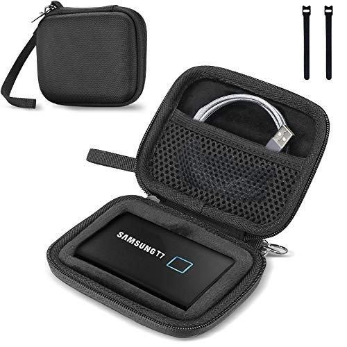 Festplatten Trage Tasche Für Samsung T7 Touch-ssd (500gb1tb2tb) Stoßfest Hart Hülle Organizer Für Unisex Schwarz 10
