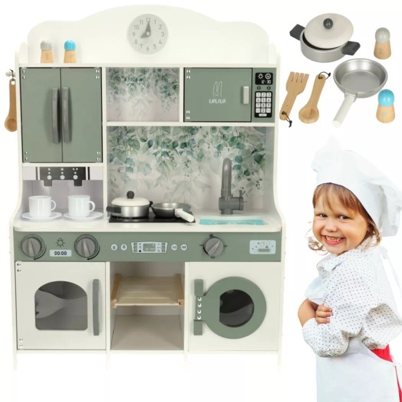Pricenet - Holzküche MDF LULILO Saliko mit Espressomaschine