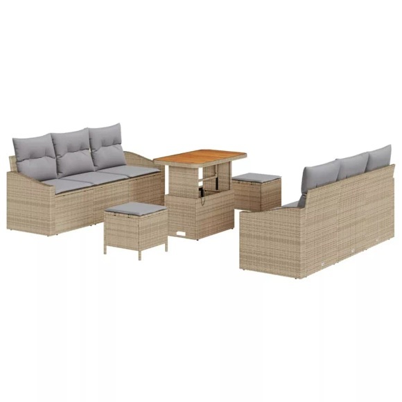 VidaXL - Garten-sofa poly-rattan, One Size, Beige
