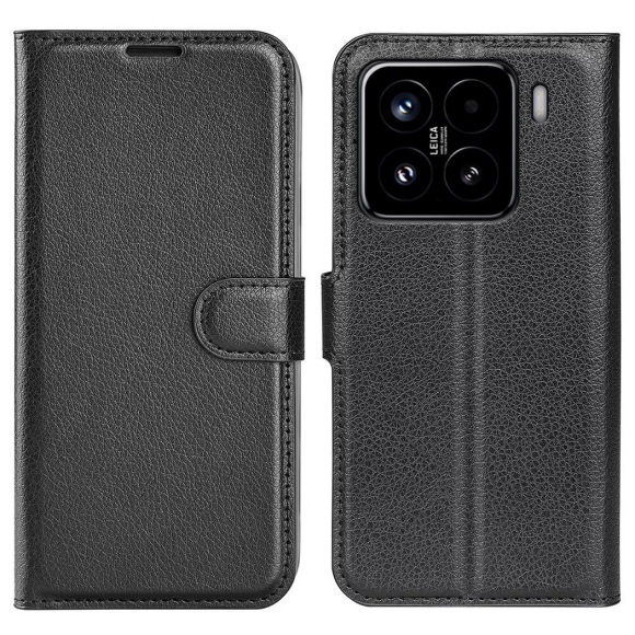 Cover-Discount - Xiaomi 15 Leder Etui Hülle, Schwarz