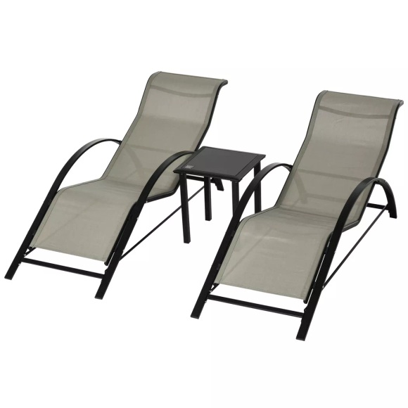 Outsunny - 3-tlg. Gartenliege, One Size