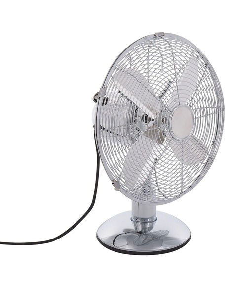 Beliani Tischventilator Metall silber 42 cm WENSUM