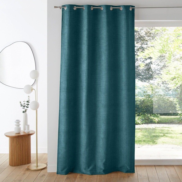 Vorhang Figuera Mit Ösen Unisex Blau 140x220cm