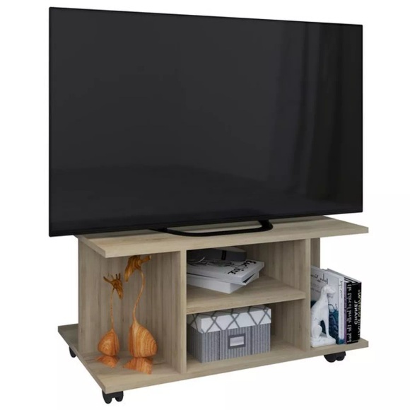 Holz TV Lowboard Rollen Fernsehschrank Tisch Konsole rollbar Möbel Fernsehtisch Findalo Holz TV Lowboard Rollen Fernsehschrank Tisch Konsole rollbar Möbel Fernsehtisch Findalo