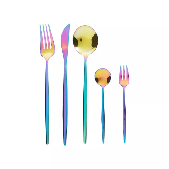 Besteck Set aus Edelstahl Modern RIGATONI Besteck Set aus Edelstahl Modern RIGATONI