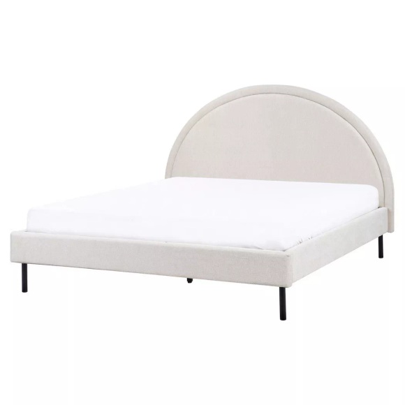 Beliani - Bett mit Lattenrost aus Stoff Retro MARGUT, 160X200CM