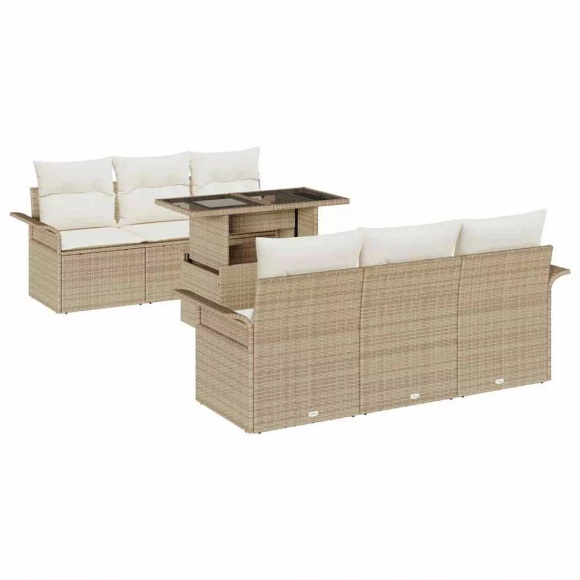 VidaXL - Garten-sofa poly-rattan, One Size, Beige